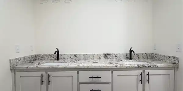 Image 2: Bathroom to be double vanity. Quartz countertops.