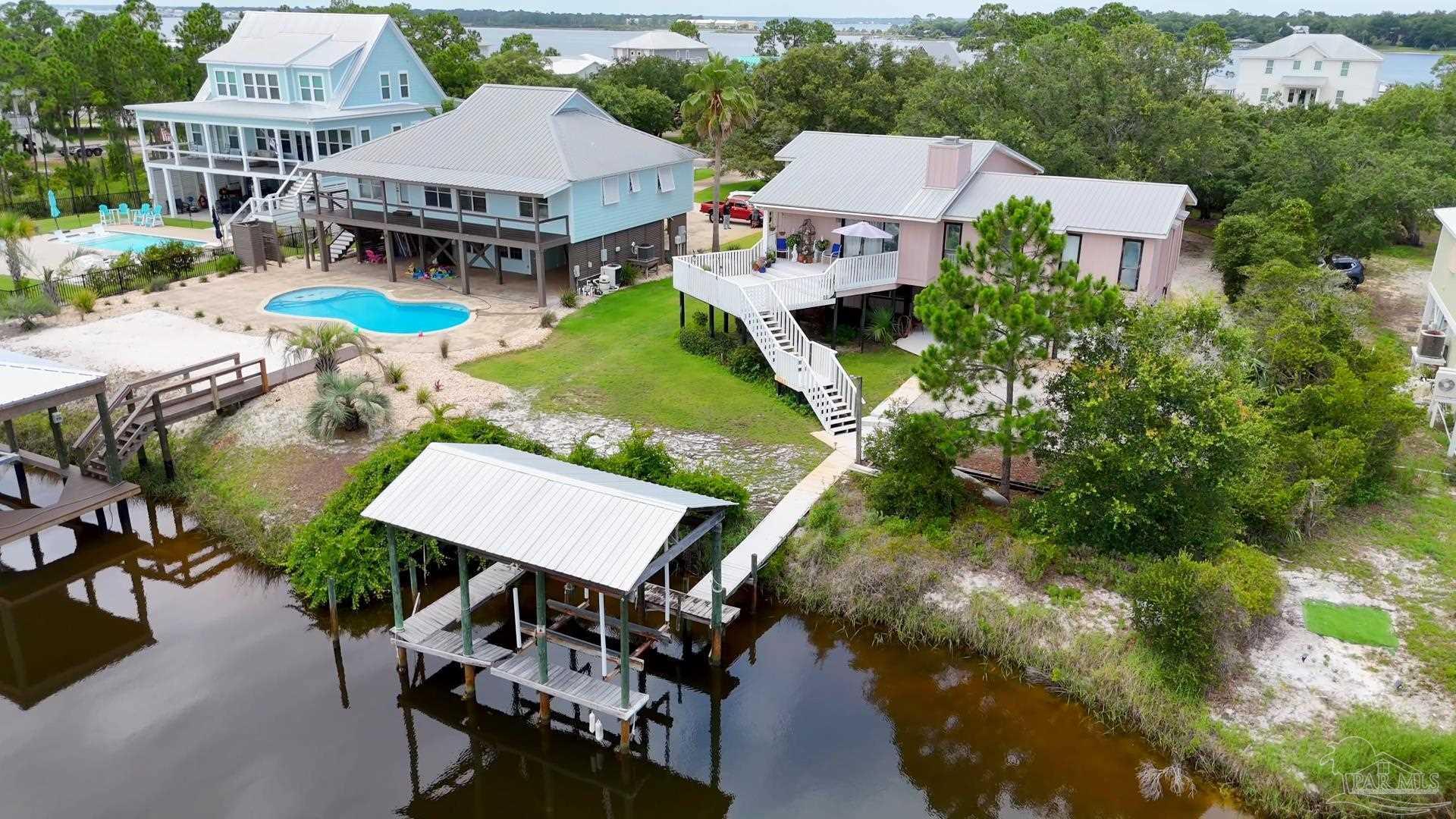 Image 3: Aerial showing boat hose & pier