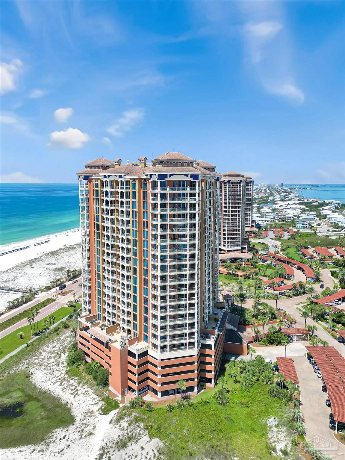 Image 2: Aerial view of Portofino Tower 3 from the Gulf.