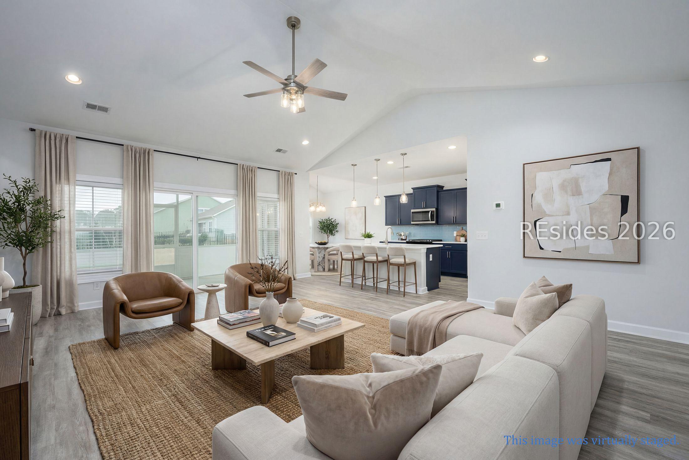 Image 4: Virtually staged great room