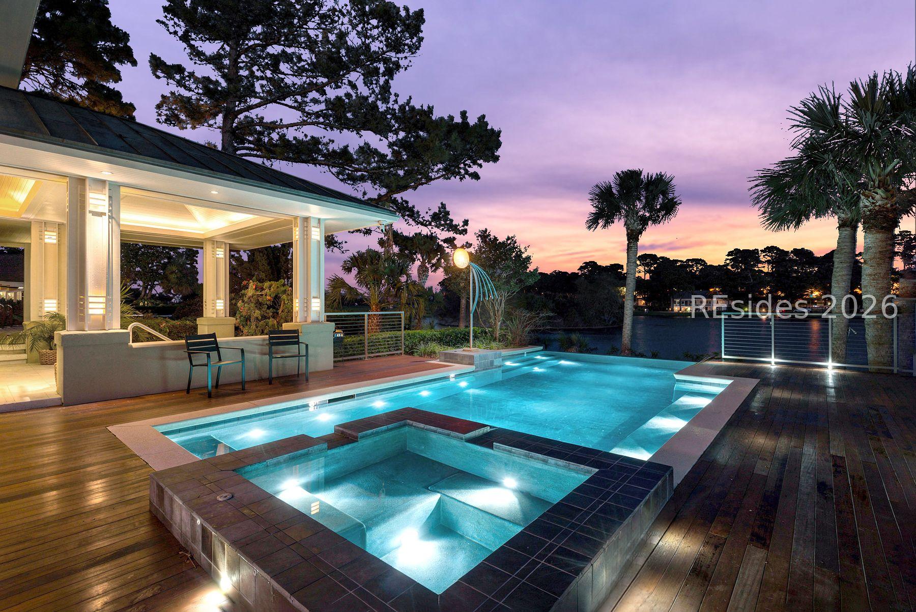 Image 3: Infinity Pool/Spa at Twilight