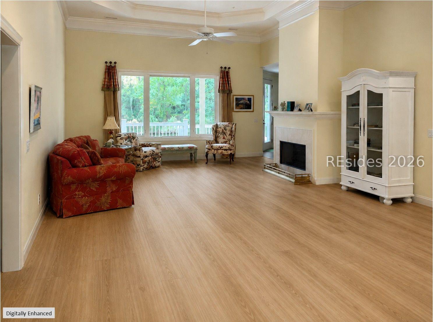 Image 4: Living room with digitally enhanced flooring