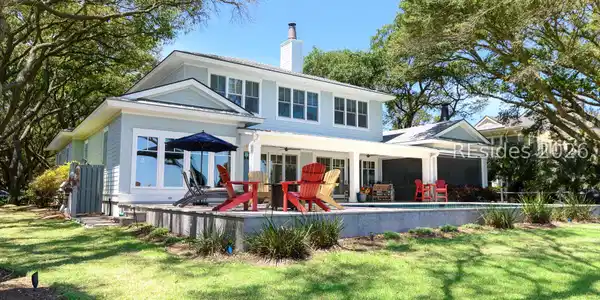 Image 4: Oceanside of home -pool-veranda-screen porch Image 4: Oceanside of home -pool-veranda-screen porch