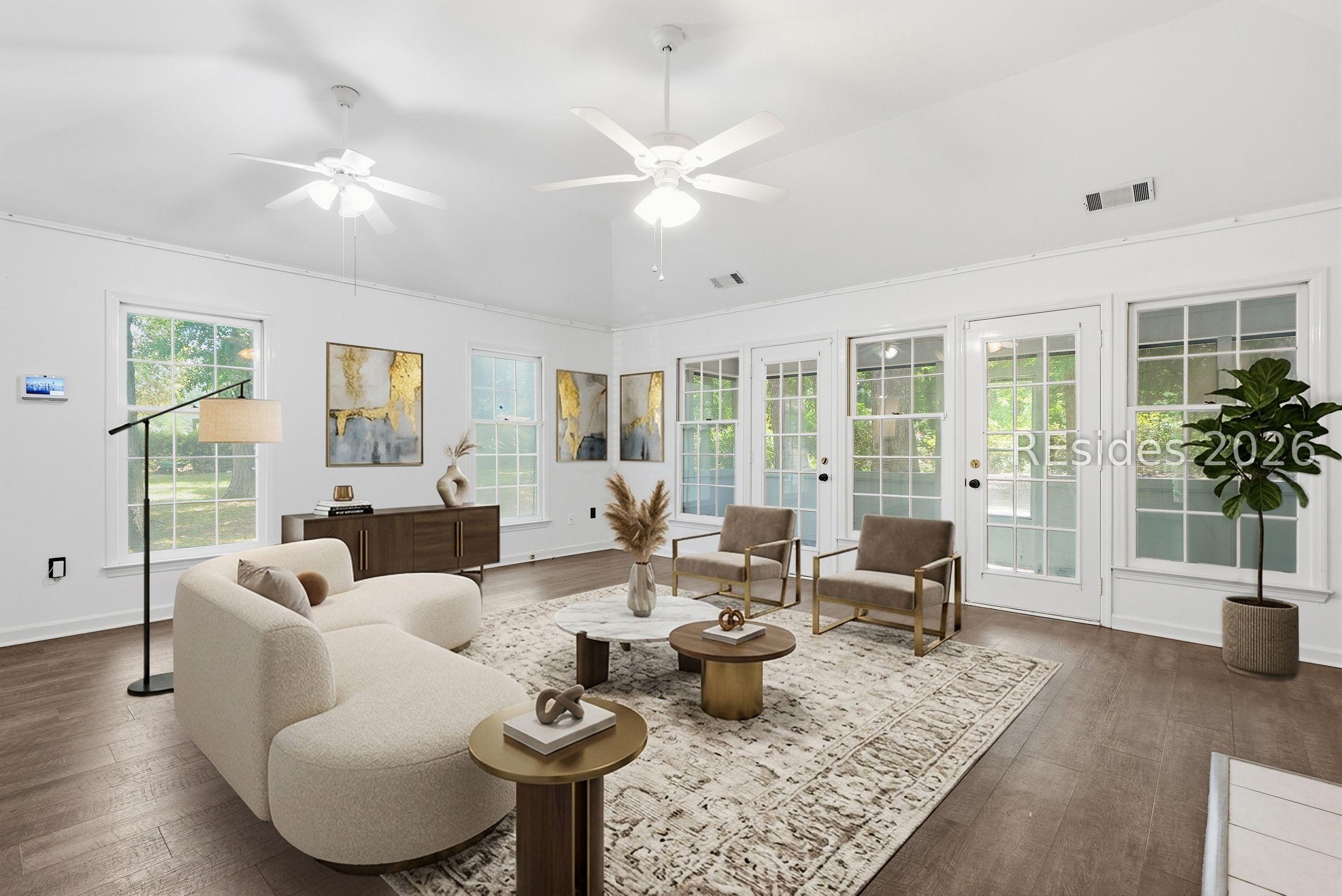 Image 2: Virtually staged Living room