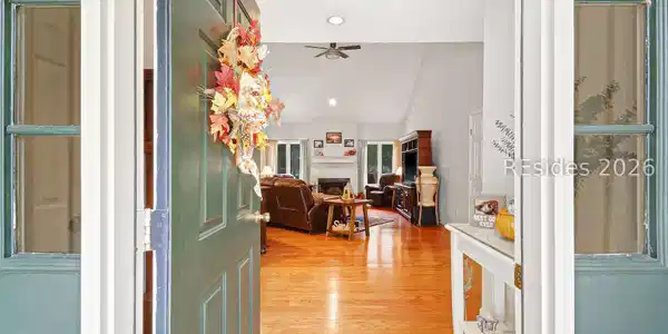 Image 3: Warm wood floors open to great room. Image 3: Warm wood floors open to great room.