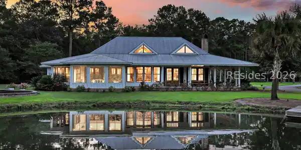 Image 3: Riverside Ranch/Twilight/ Home across the lake