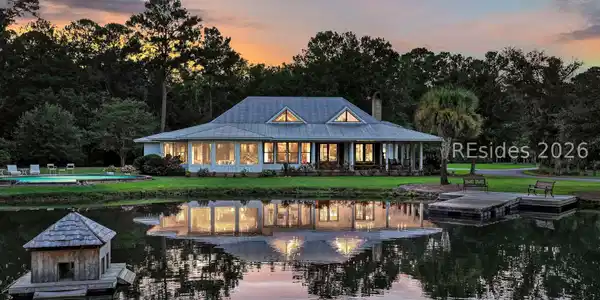 Image 4: Riverside Ranch/Twilight/ Home across the lake
