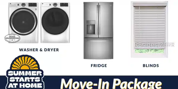 Image 2: Washer/Dryer,  Fridge & Blinds Included!
