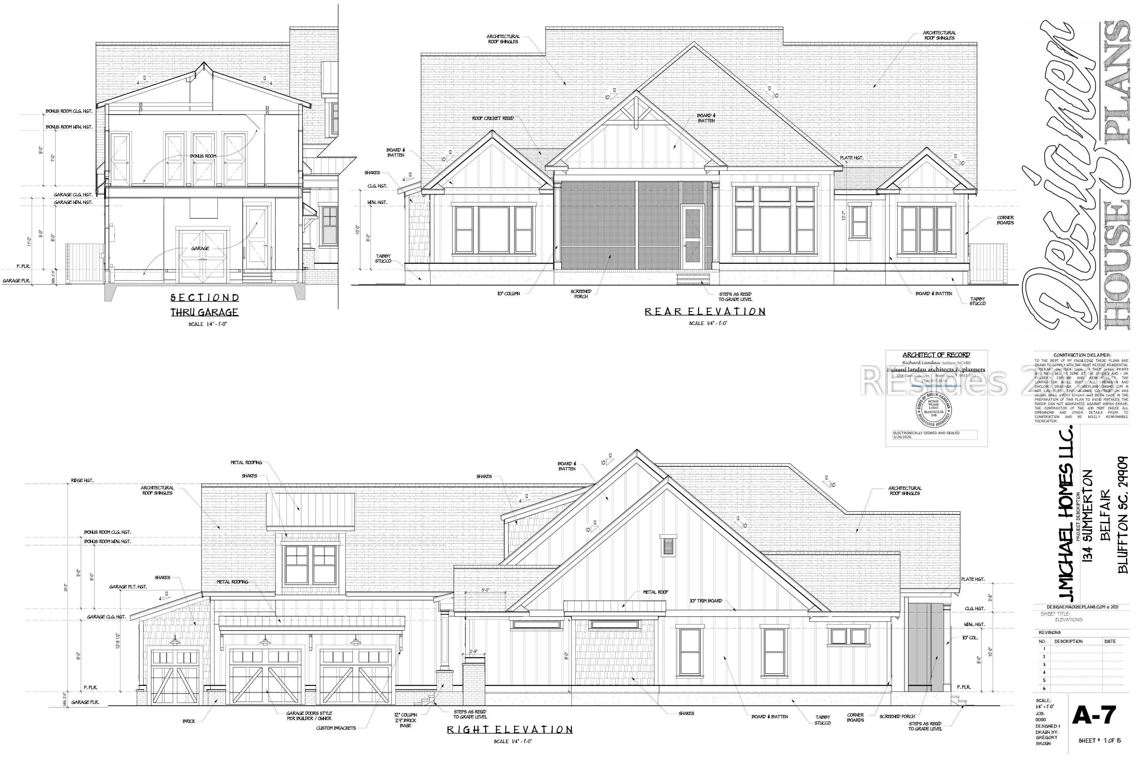 Image 3: Rear and Right Elevation