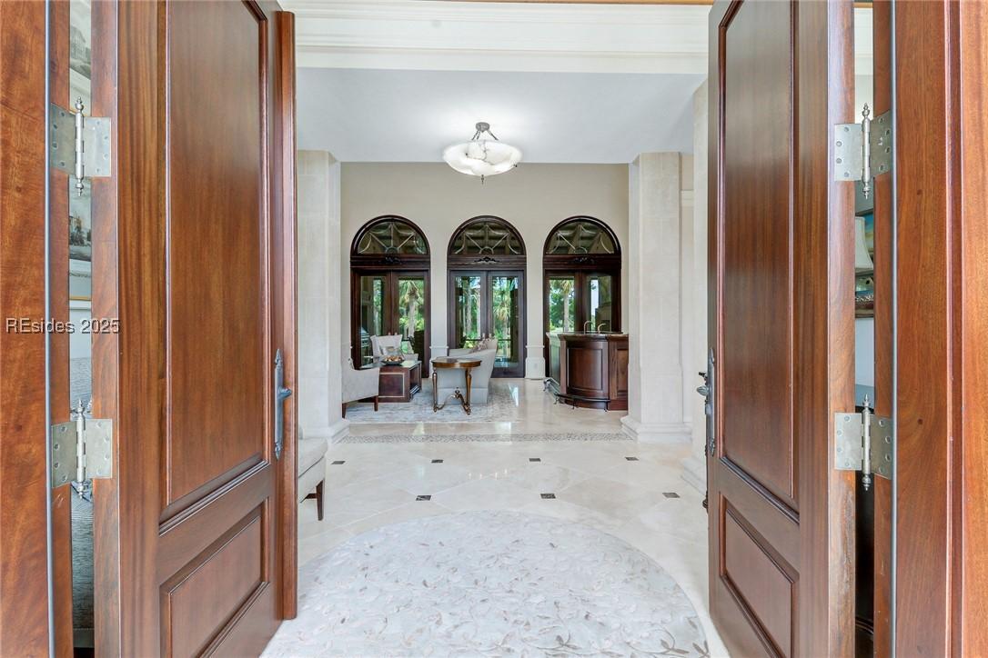 Image 3: Custom Mahogany 
Front Doors