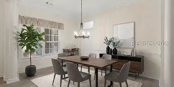 Image 4: virtually staged dining room
