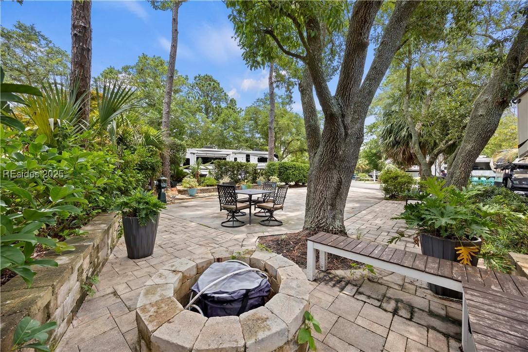 Image 2: Firepit and private seating area