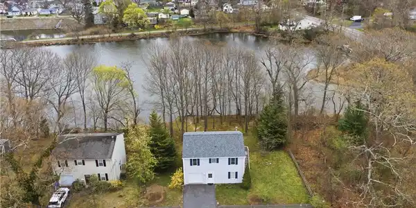 Image 4: Aerial of estuary out in back of house.