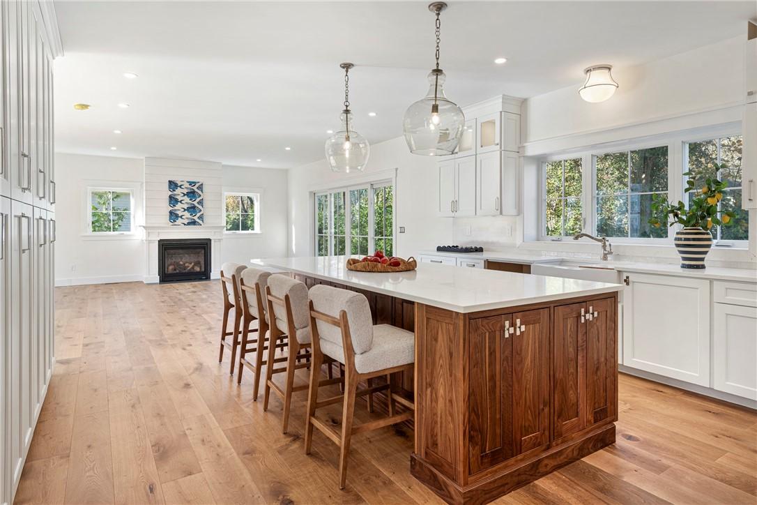 Image 1: 10 foot Walnut Island with Quartz Counters