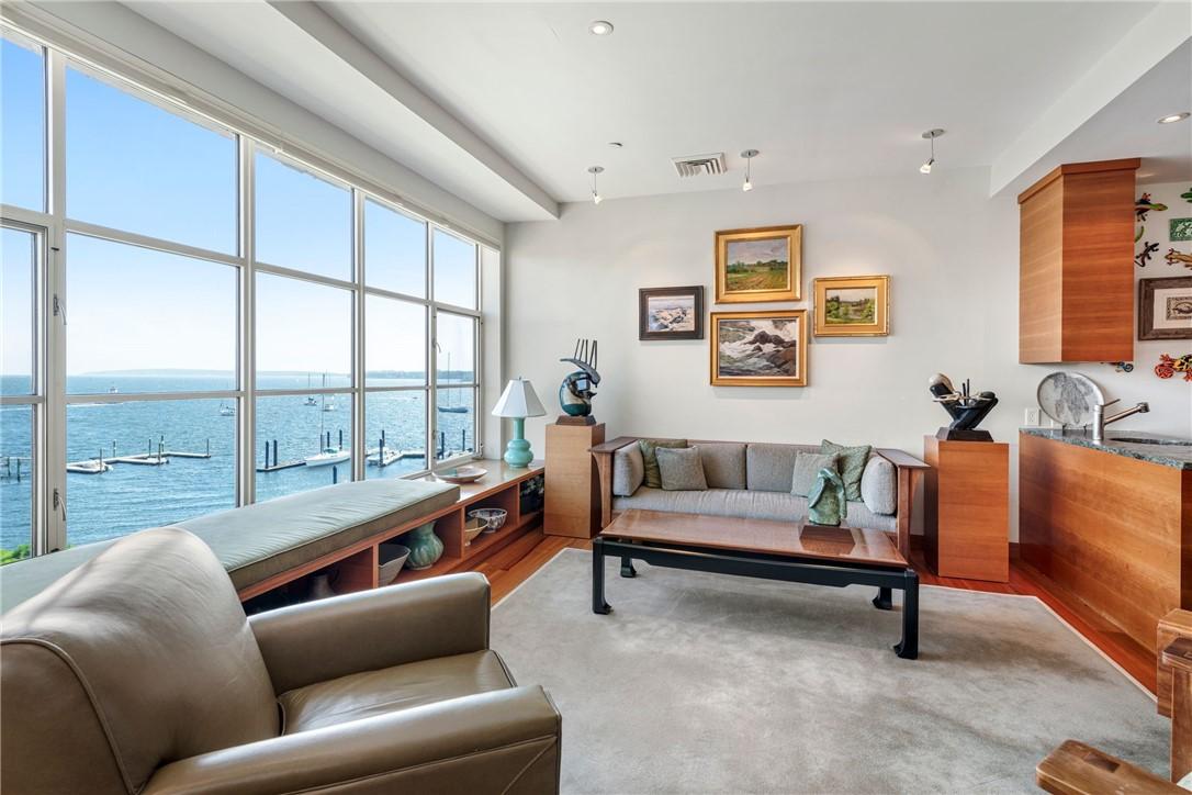 Image 3: Massive windows offer S + SW views of Bristol Harb