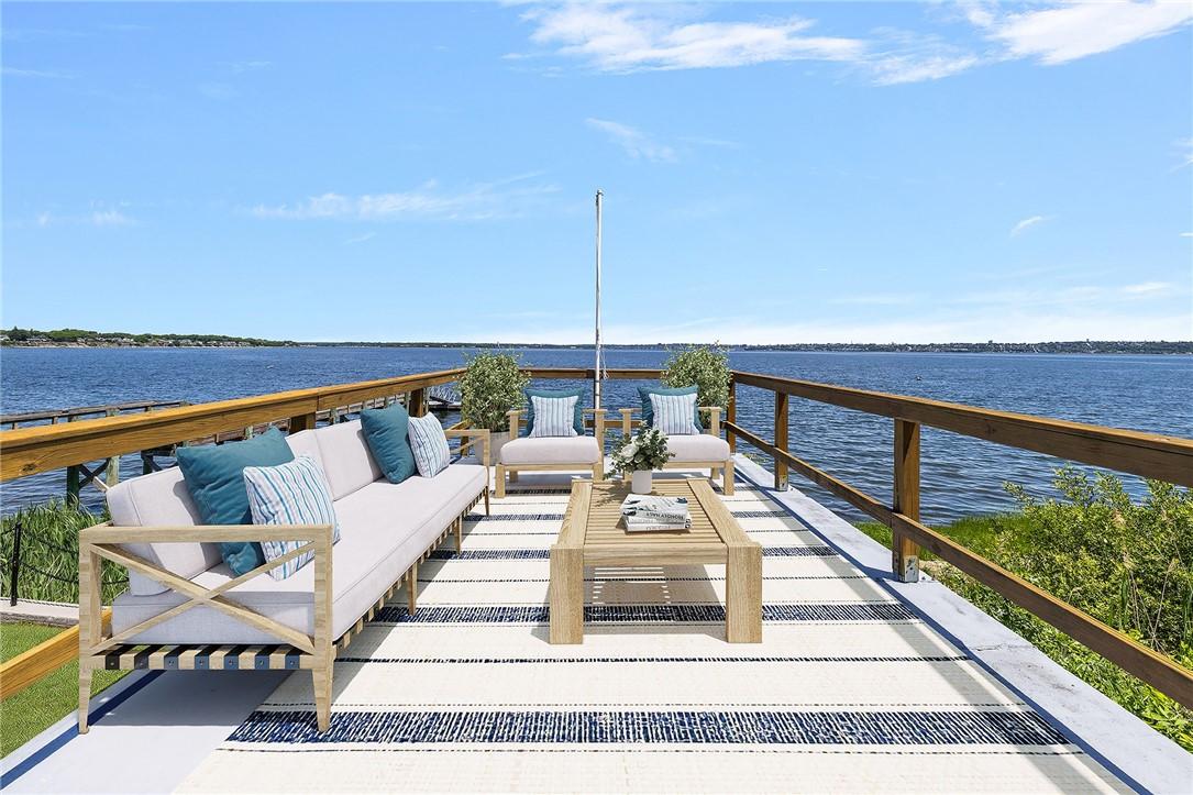 Image 3: Virtually staged boathouse deck