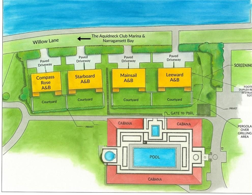 Image 2: Site Plan of Marina Village Townhomes and The Towe