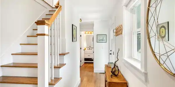 Image 4: Similar Staircase build from builder w hardwoods a