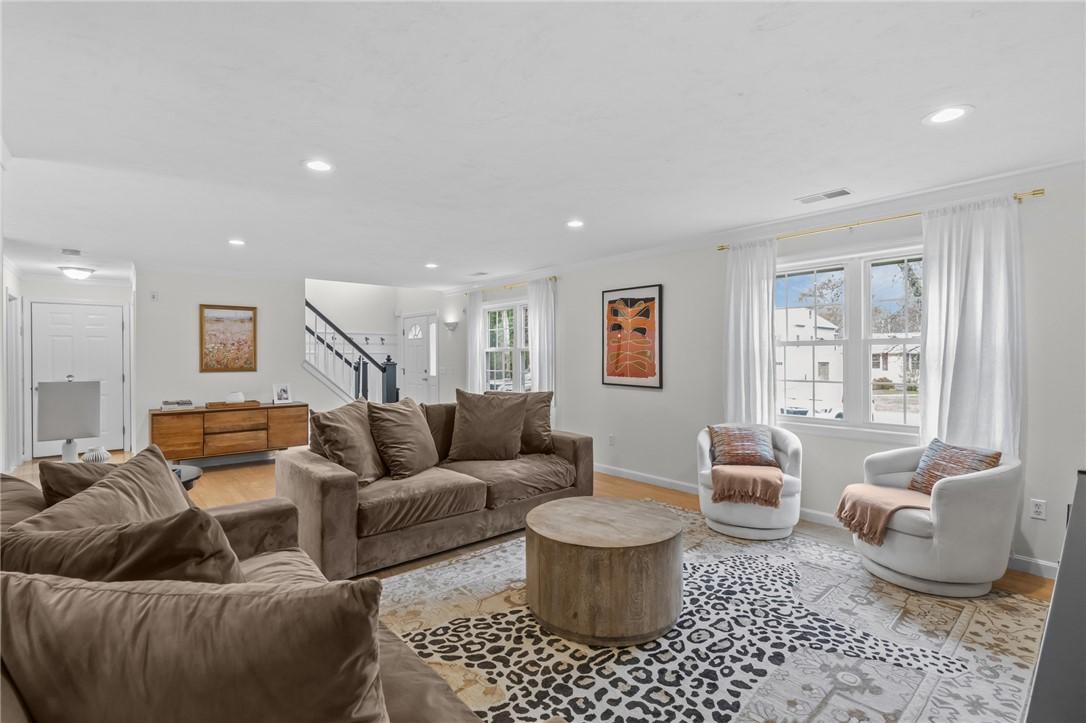 Image 3: Front entry into living room