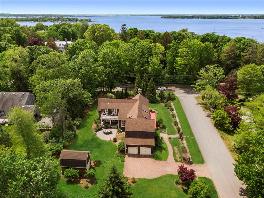 Image 3: Yard with bay in the background