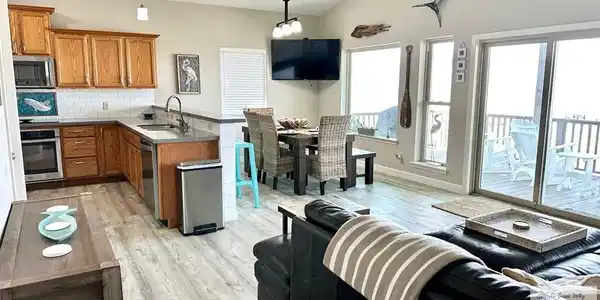Image 2: Open Kitchen/Dining/Living Upstairs