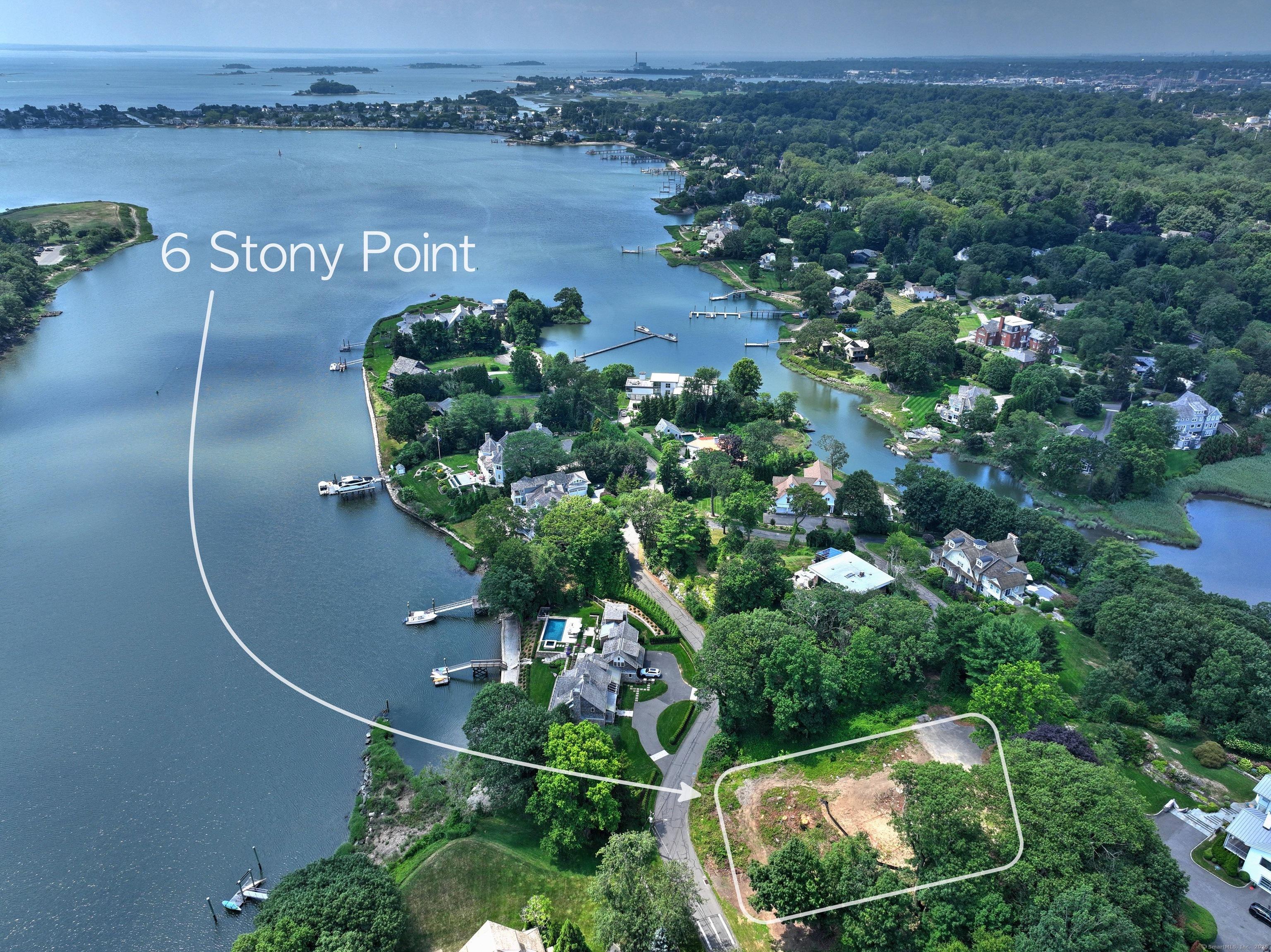 Image 3: The seller has cleared trees to take advantage of the water view.