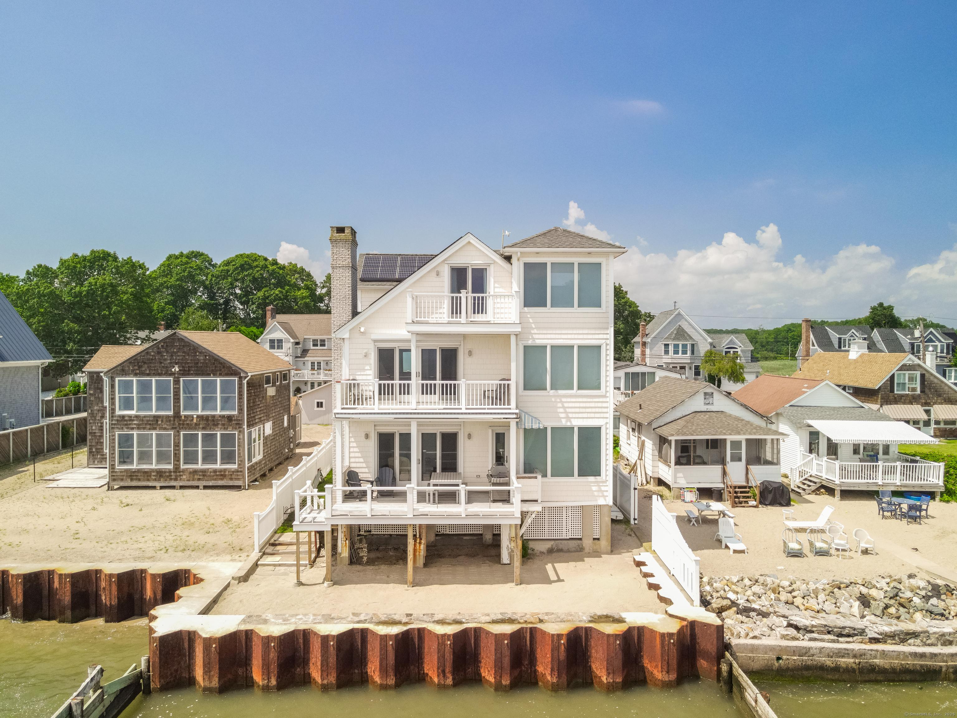 Image 2: Beachfront views of Duck Island and Long Island Sound.