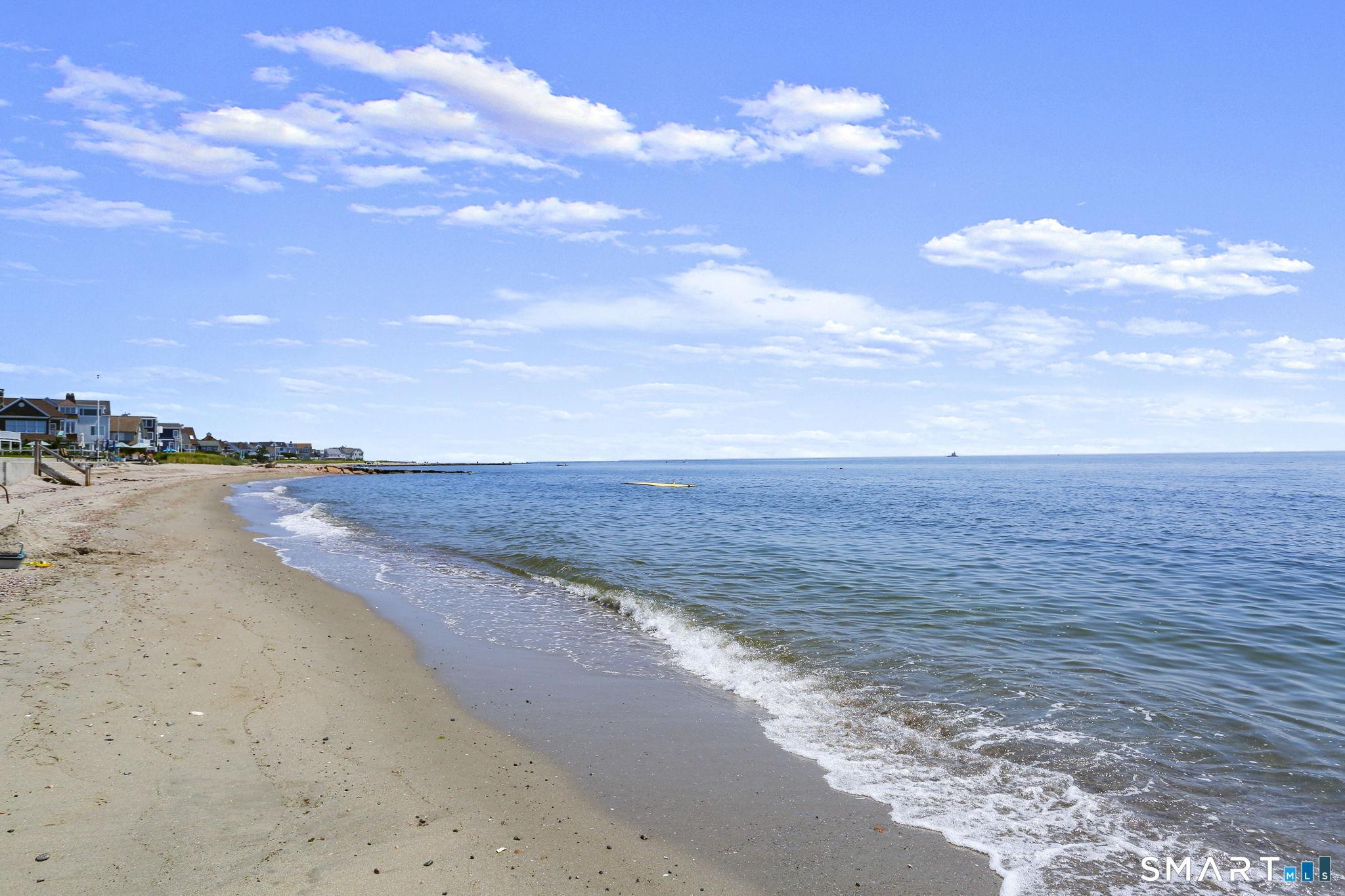 Image 3: Fall asleep and wake up to the rolling waves. Prime Private Fairfield Sandy Beach Location, just far enough in for privacy yet still close to the best restaurants and shopping on the Post Road