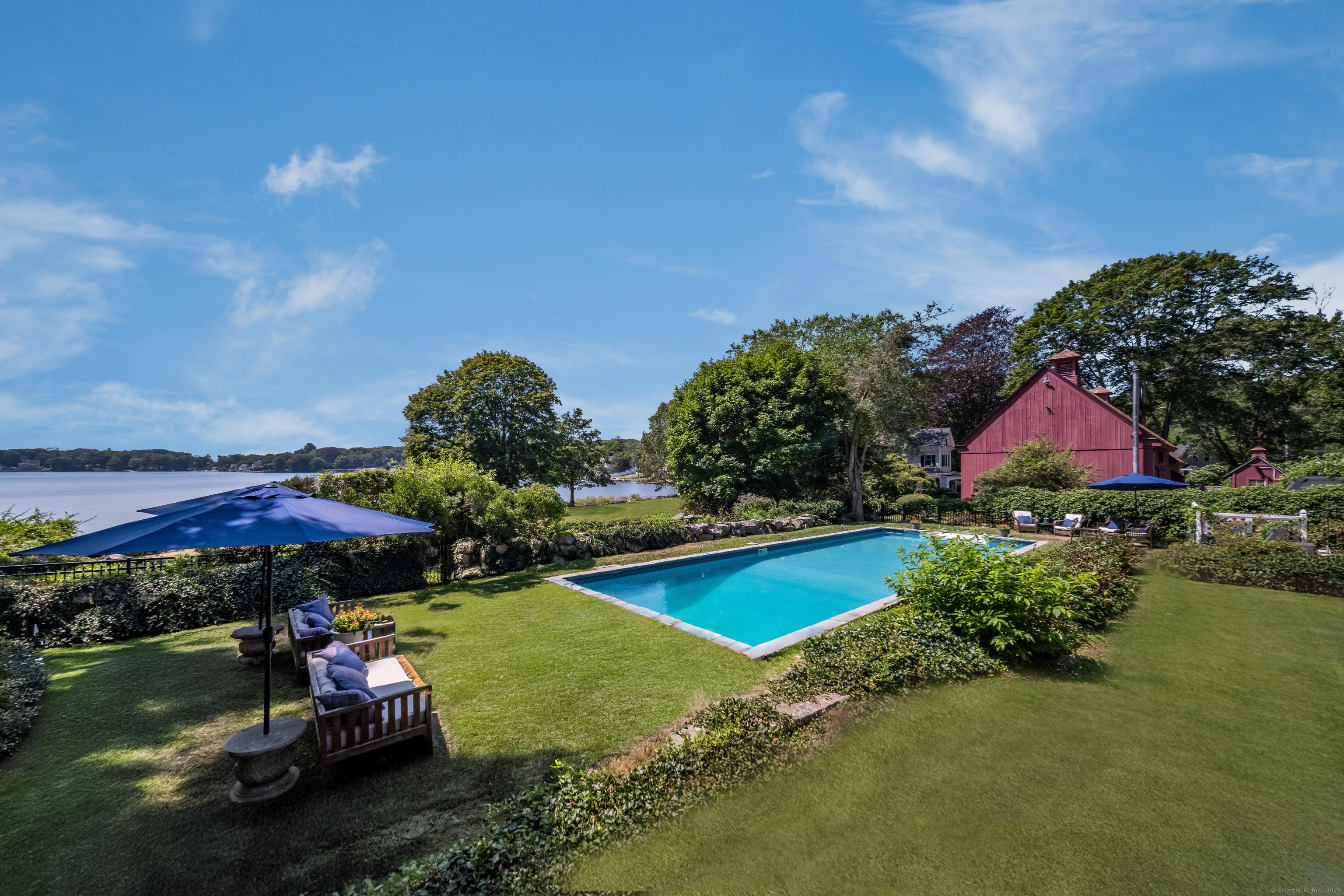 Image 3Swimming Pool: Poolside paradise overlooking tranquil Beebe Cove.