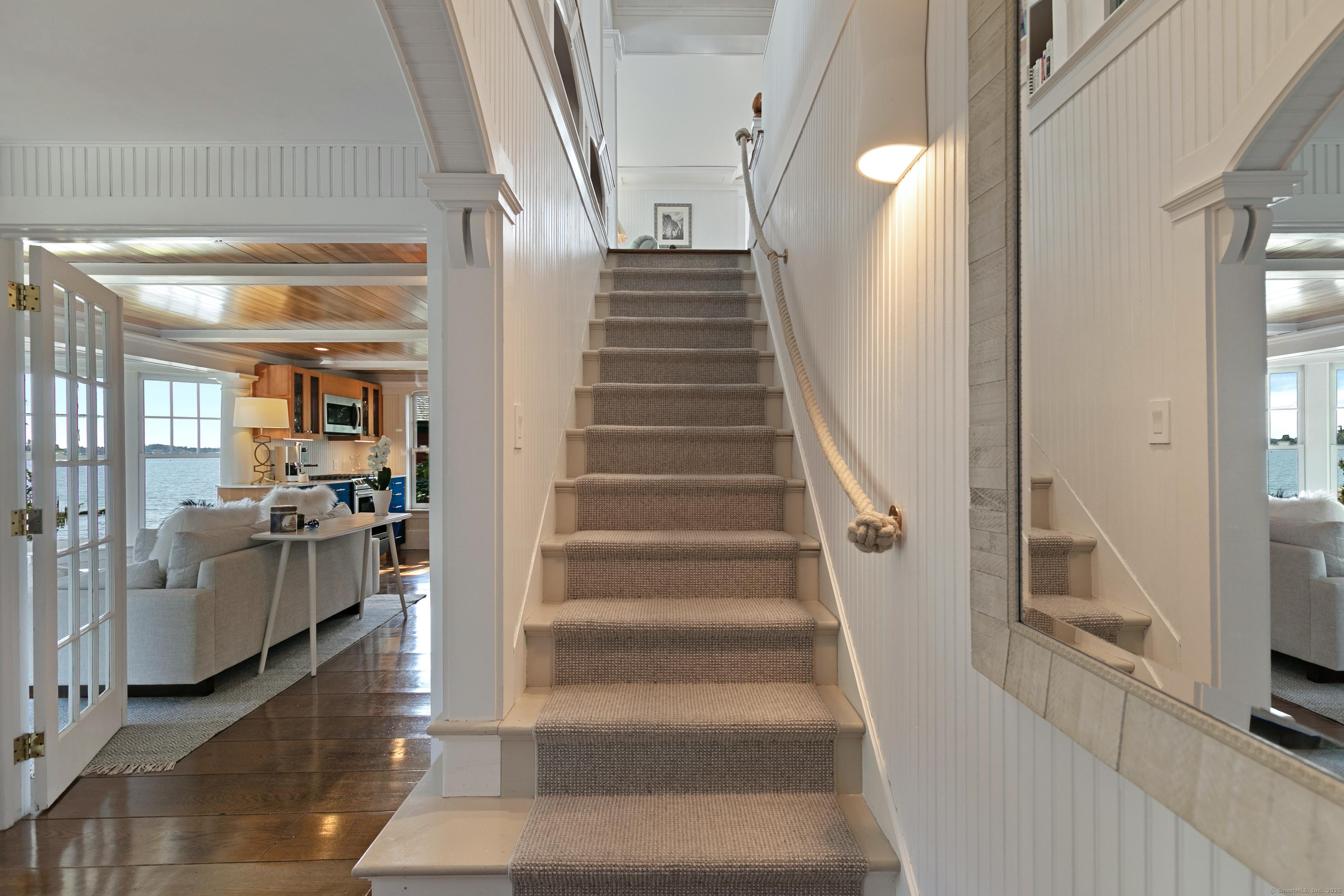 Image 3: Architectually pleasing stairs with rope banister leads to the main dwelling.