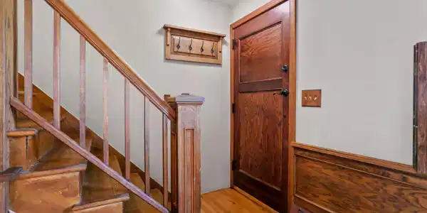 Image 3: Newly refinished hardwood floors throughout the main level