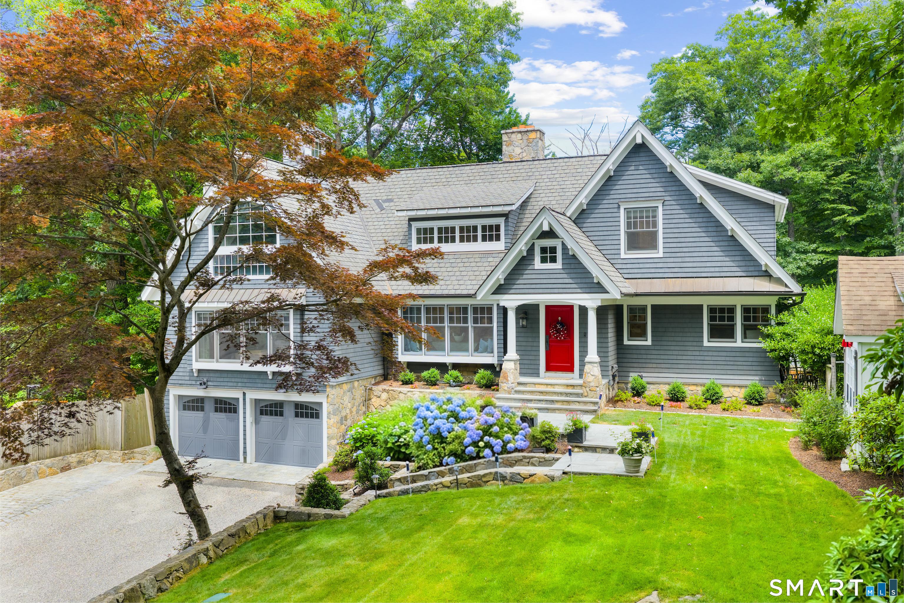 Image 1Front of House: Welcome to 60 Crooked Trail in Rowayton!