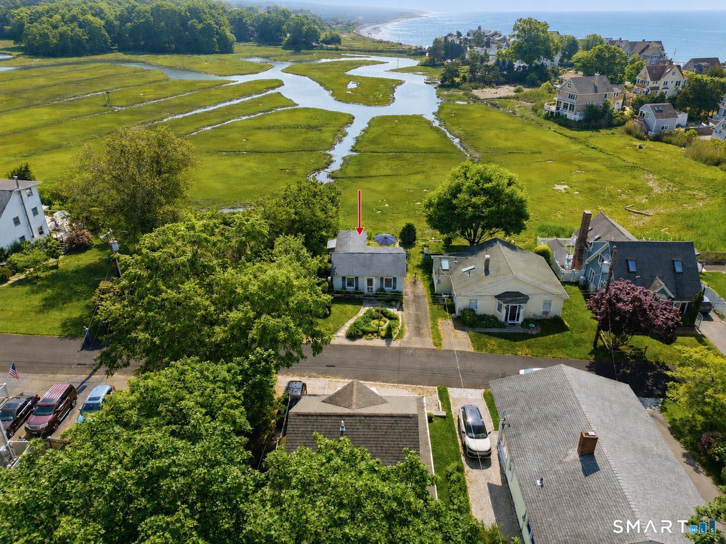 Image 1: AERIAL VIEW LOW TIDE