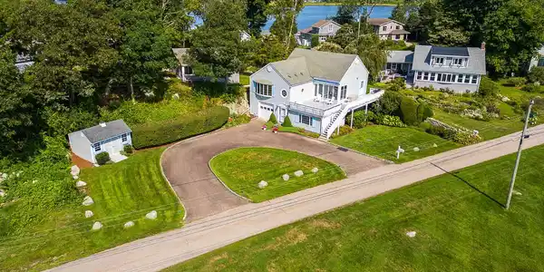 Image 2Tennis Court: Aerial view of 132 Latimer Point Road.