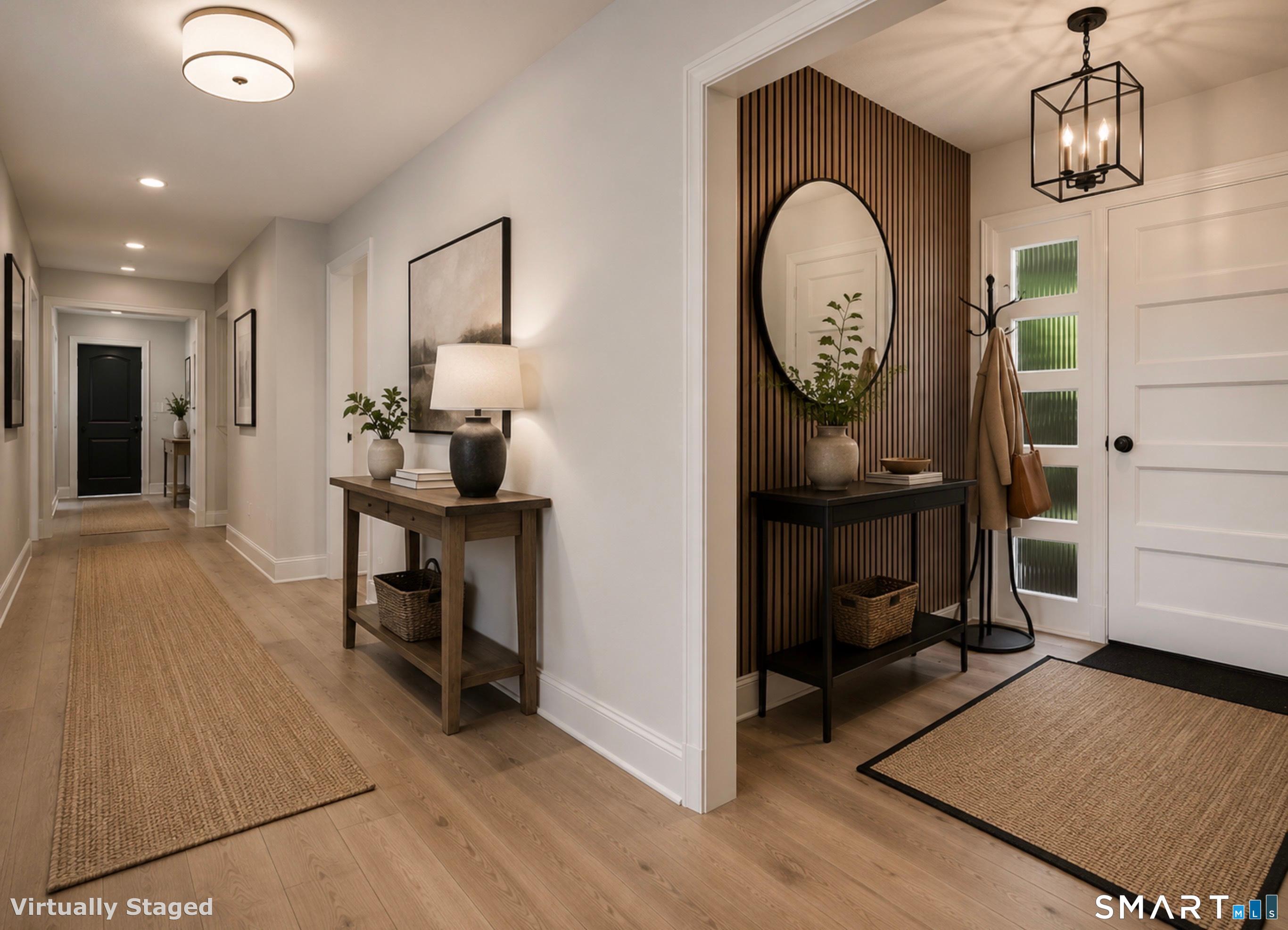 Image 3: Virtually reimagined Entance Foyer and Hallway 