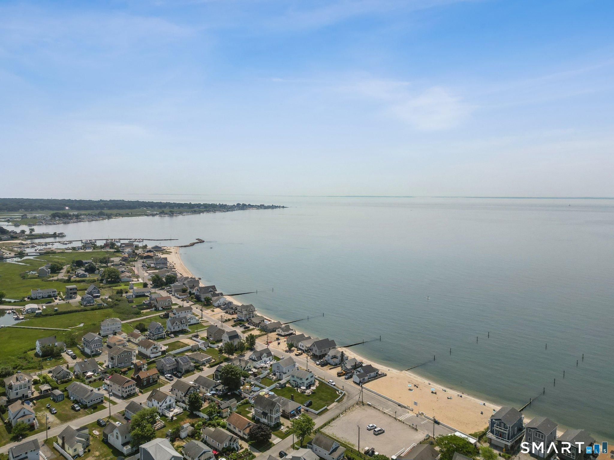 Image 3: Chalk Beach Association. Parking lot, club house, and beach to bottom right side of photograph.
