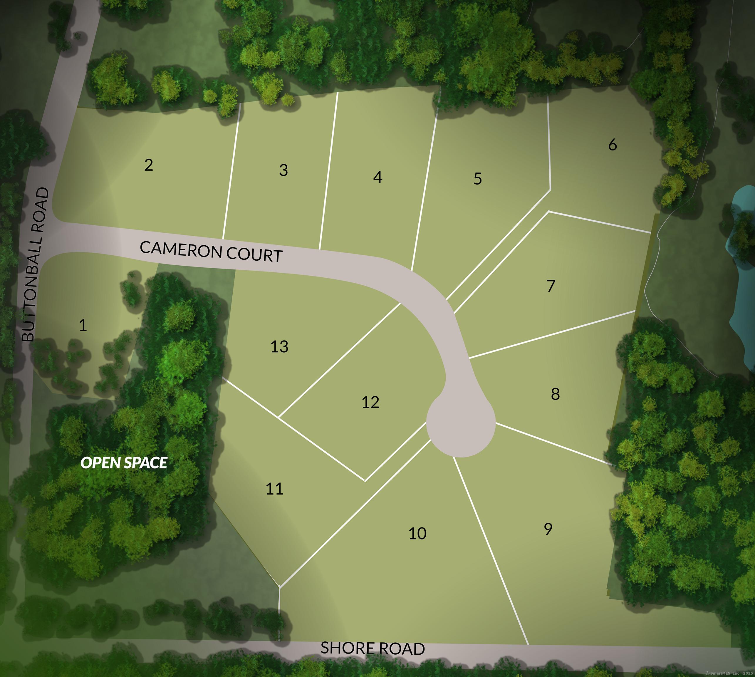 Image 2: Site Plan for Stonegate Estates Subdivision at Cameron Court. Each lot has room for a pool!