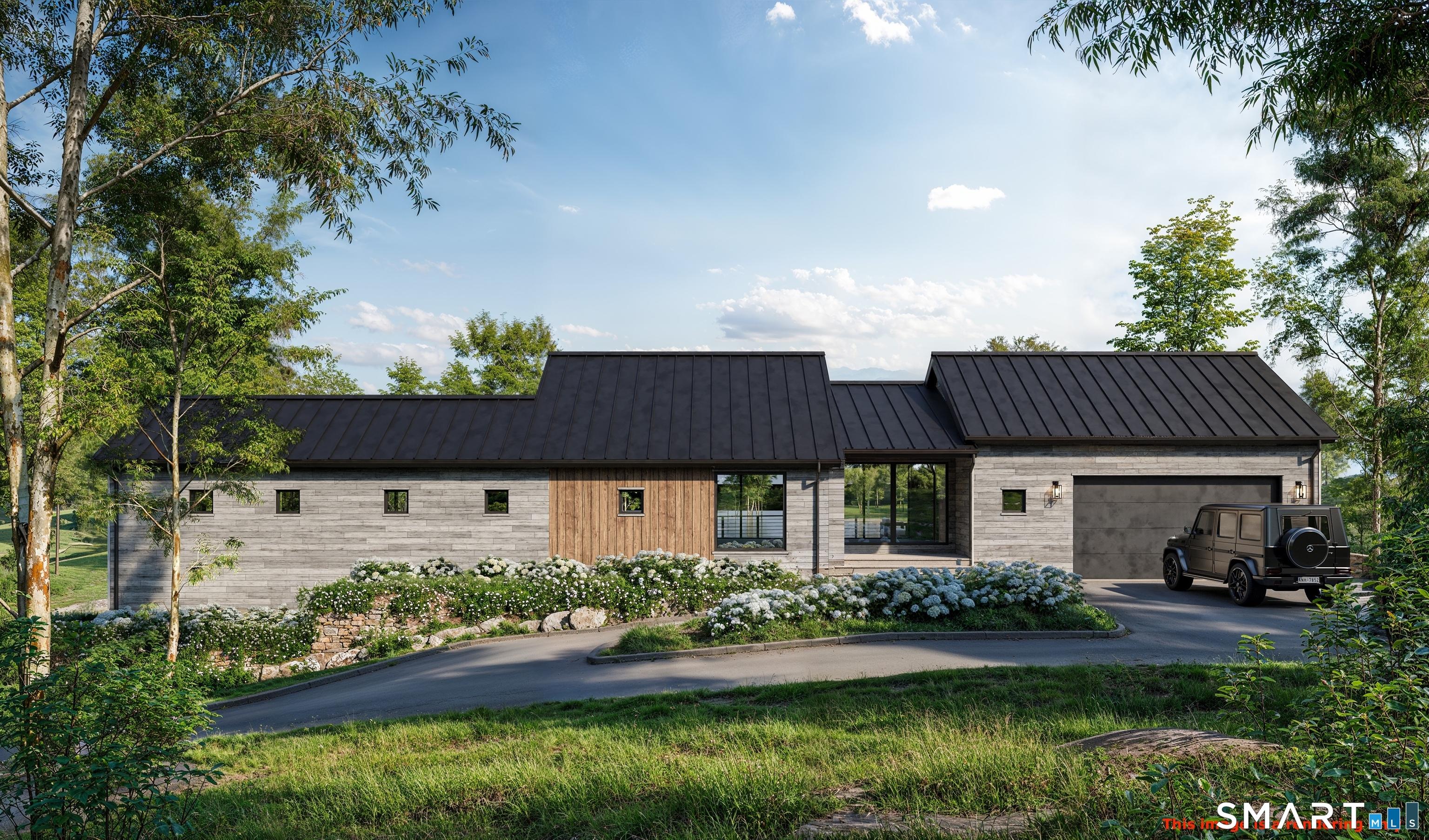 Image 2: ARTIST RENDERING - Build your dream house on this exquisite setting. .55 Acres with 250' of Direct Waterfront on Mystic River. Significant engineering completed.