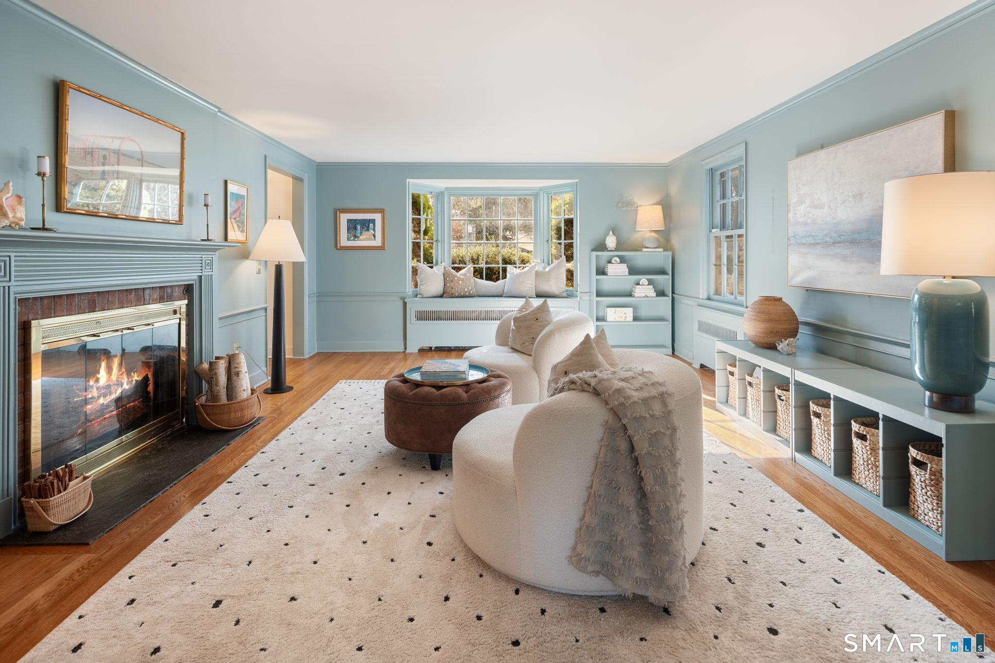 Image 3: Living Room with Fireplace