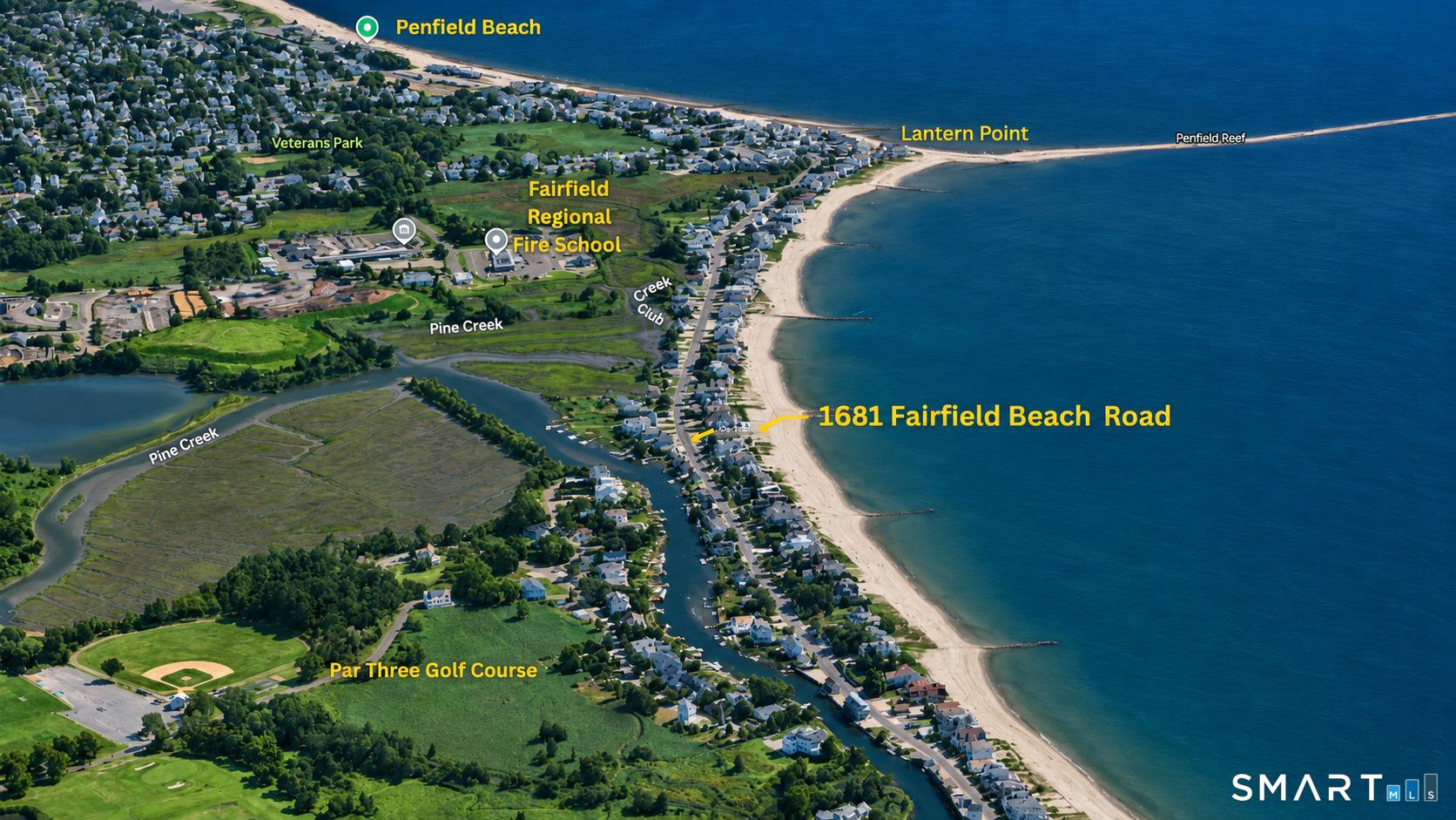 Image 2: Positioned along a quieter section of Fairfield Beach, the property benefits from an unusual combination of broad sandy shoreline, creek frontage, and surrounding open space, offering a coastal setting shaped as much by nature as by the water itself.