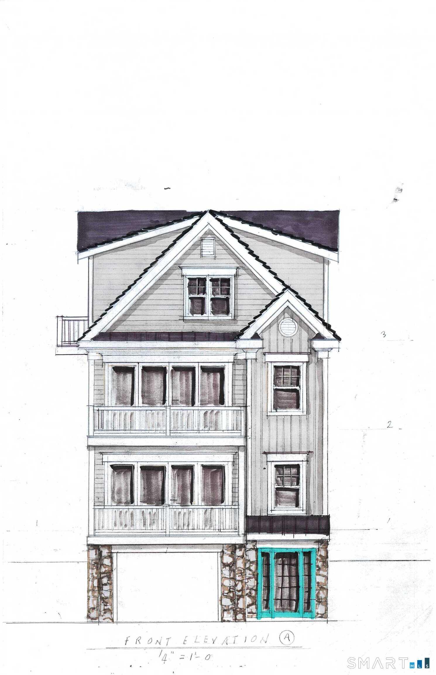 Image 2: Hand drawn architectural sketch.