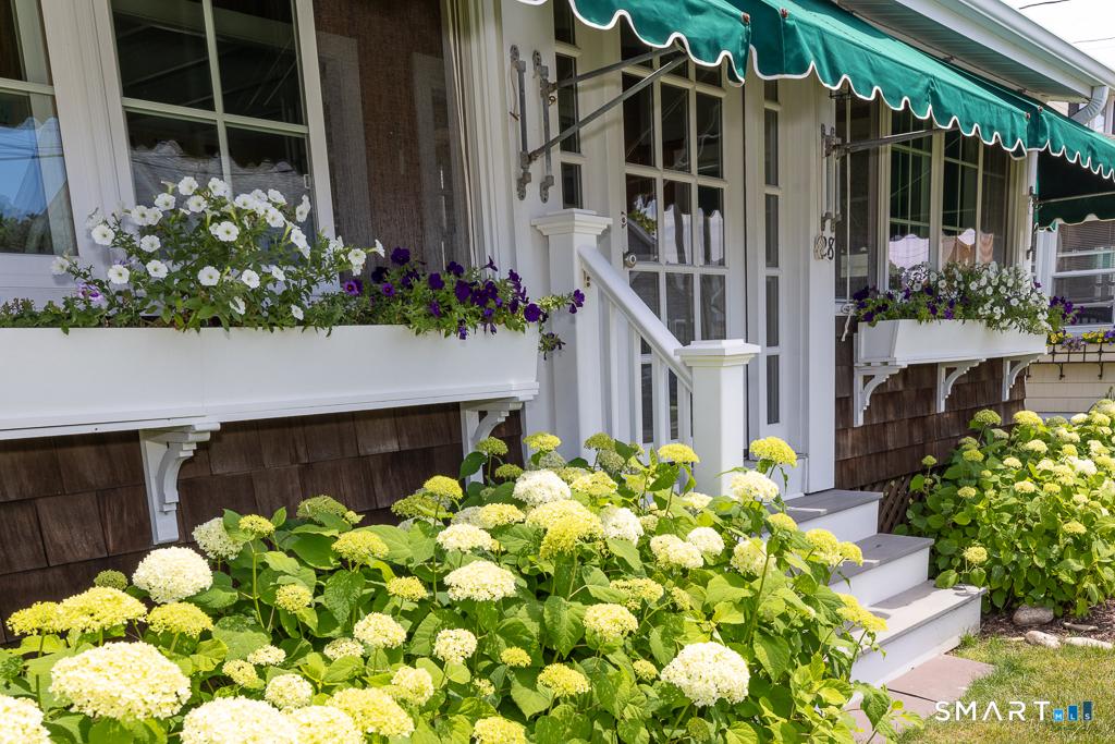 Image 3Front of House: Beautiful flowers line the property