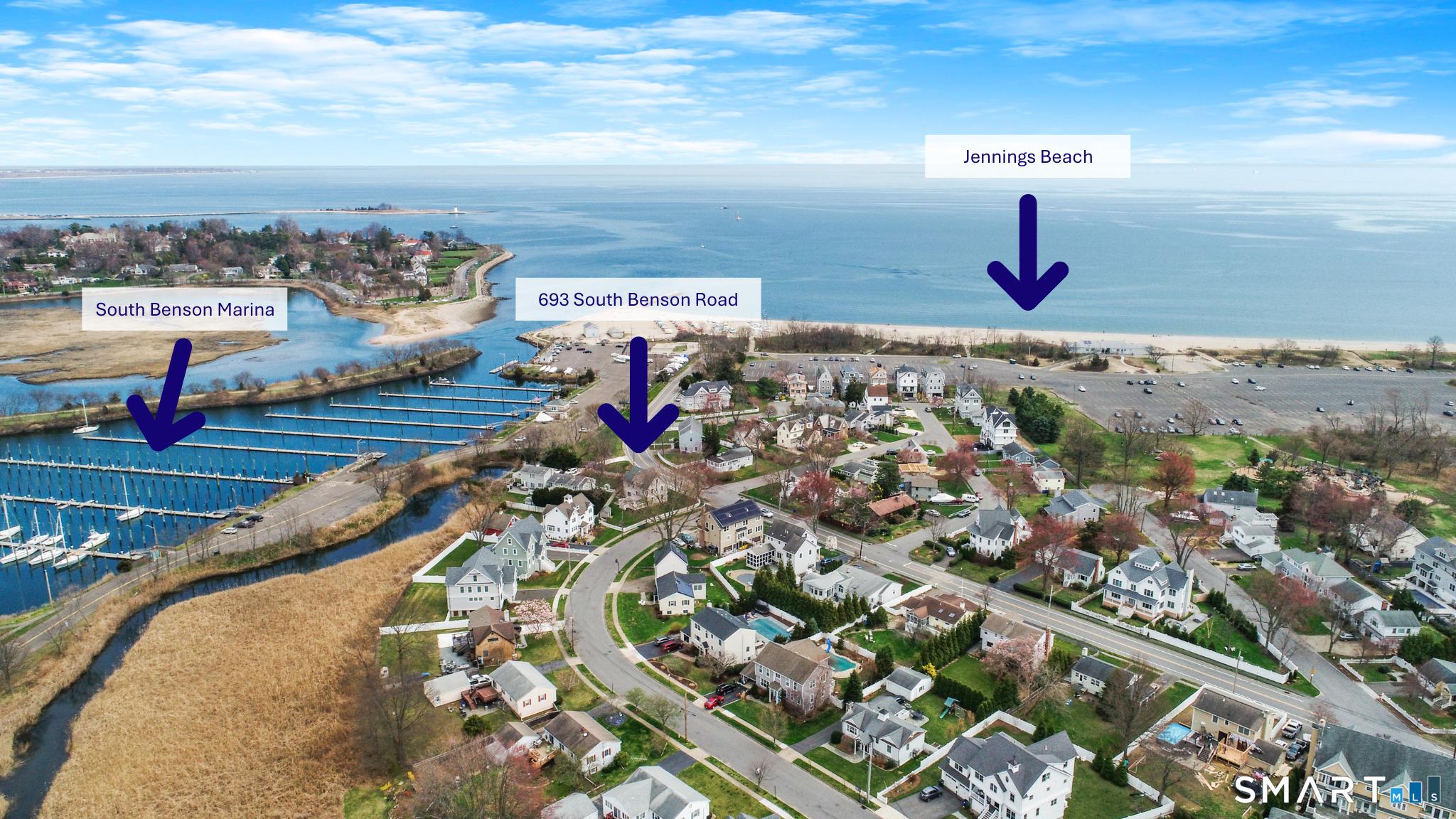 Image 2Aerial View: Steps to marina, beach, playground, skate park, walking trails, school and town.
