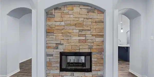 Image 4: Entryway Double Sided Fireplace