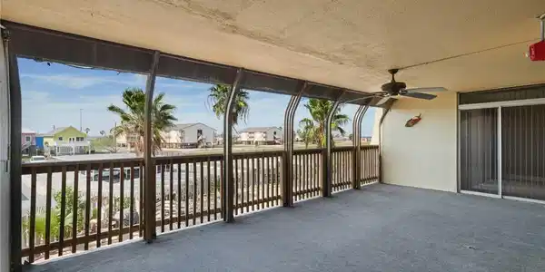 Image 2: Large private balcony before entering the unit.