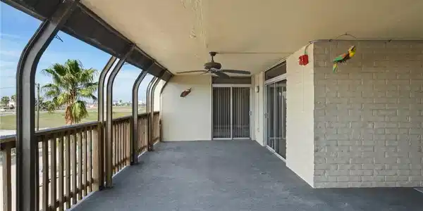 Image 3: Large private balcony includes front door, and acc