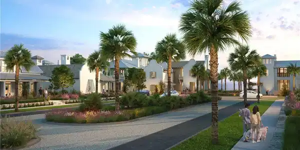 Image 4: The main entrance drive reflects Marea&rsquo;s coastal c