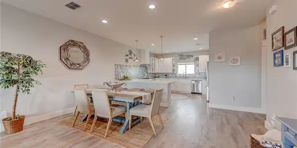 Image 2: Open kitchen, dining, living.
