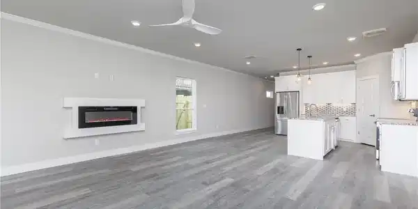 Image 3: LIVING AREA WITH ELECTRIC FIREPLACE