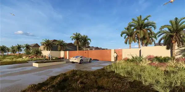 Image 3: The gated entry welcomes owners and guests into Ma